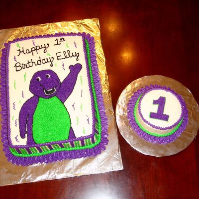 Barney Sheet Cake
