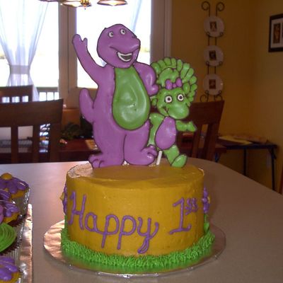Barney Smash Cake