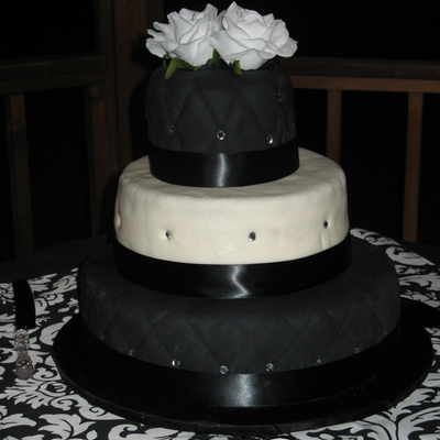 Black And White Wedding Cake