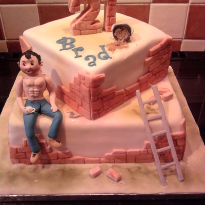 Builders 21 Birthday Cake