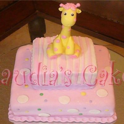 Baby Giraffe Shower Cake