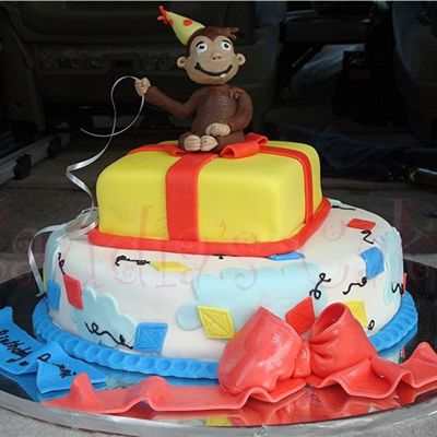 Curious George Cake