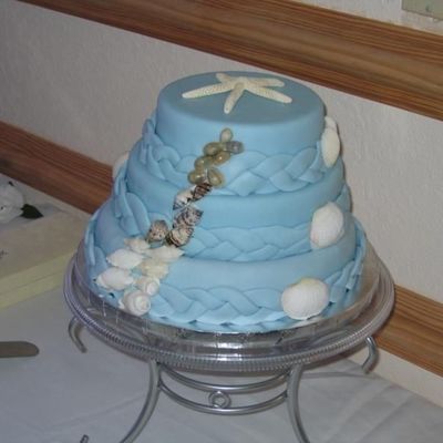 Ocean Theme Wedding Cake