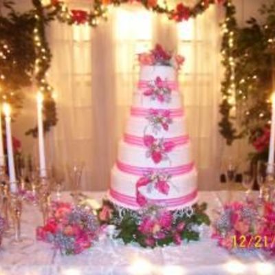A Pink Wedding Cake