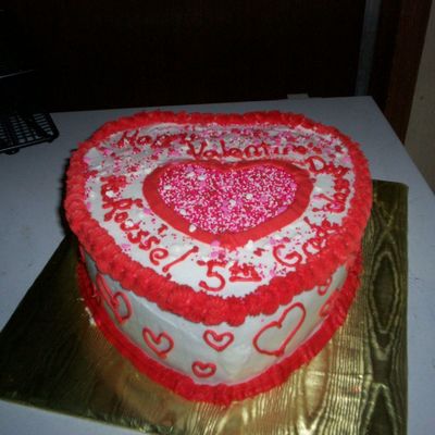 Valentine's Day Cake For A 5Th Grade Class