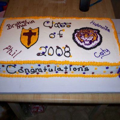 A Double Graduation Cake