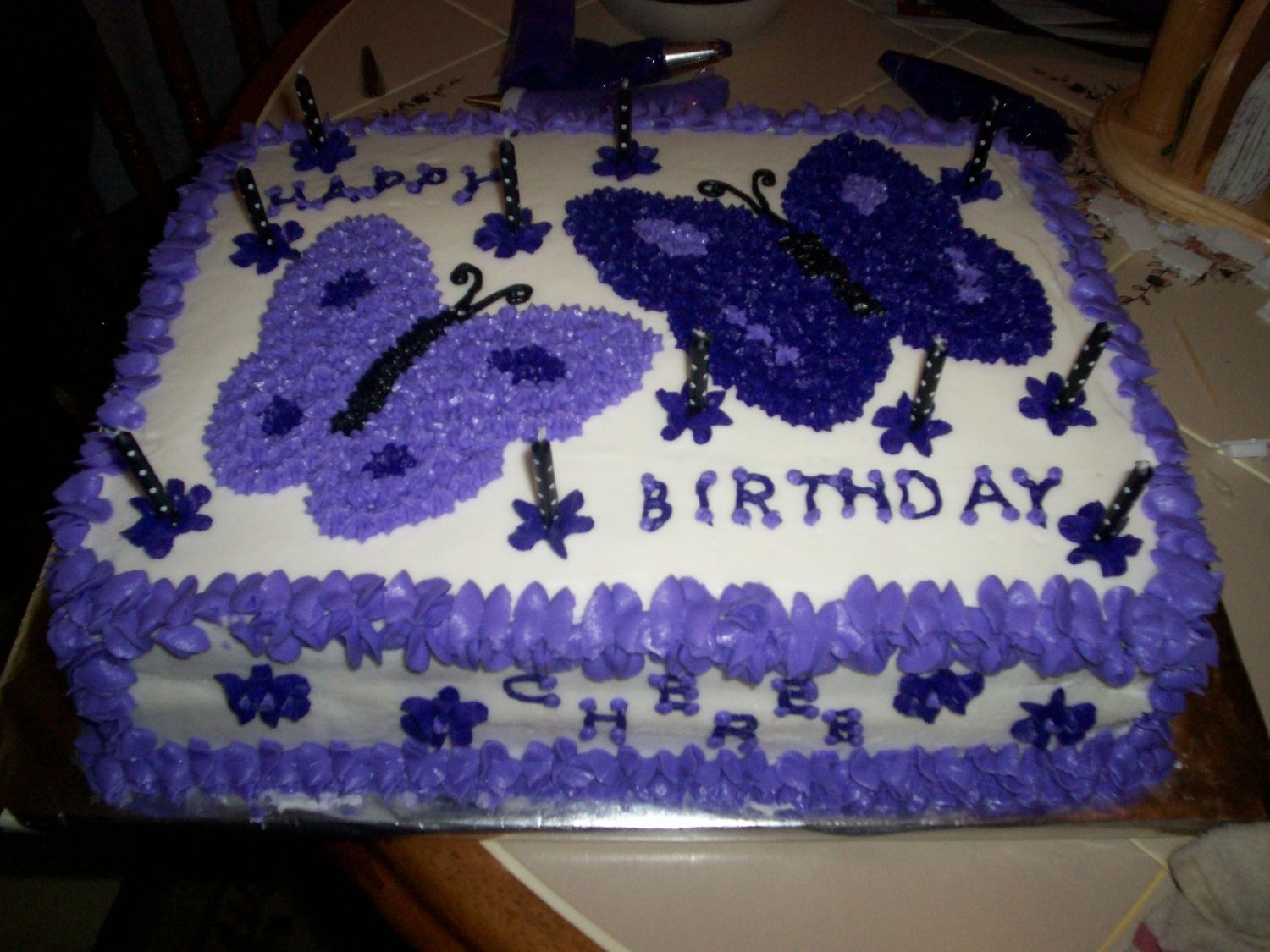 Purple Butterfly Cake