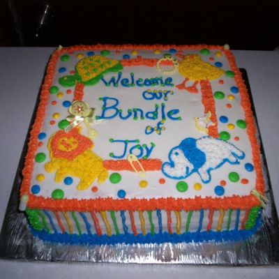 Animal Baby Shower Cake