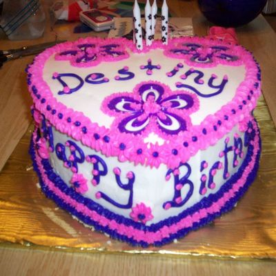 5Th Pink And Purple Cake