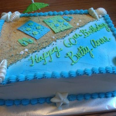 Blue Beachy Cake