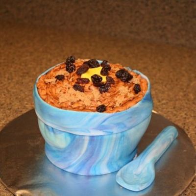 Bowl Of Oatmeal Cake