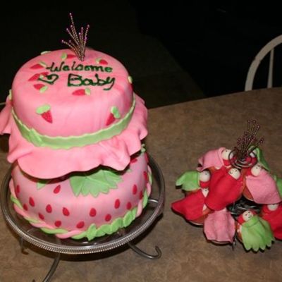 Baby Shower Cake And Cupcakes