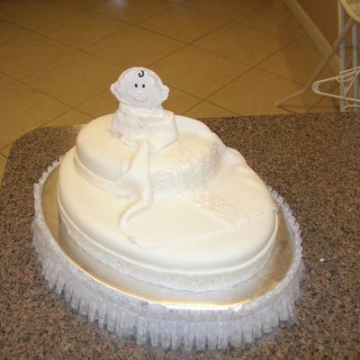 Baby Girls Christening Cake