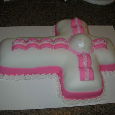 Baby Girls Christening Cake
