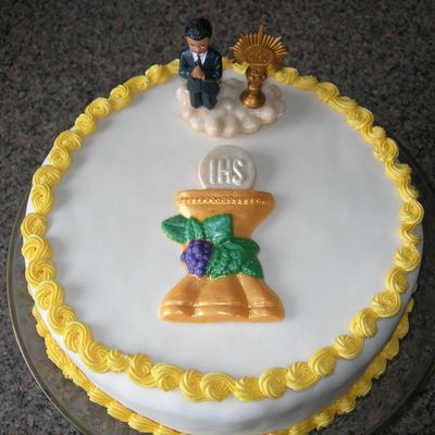 Golden Chalice Communion Cake