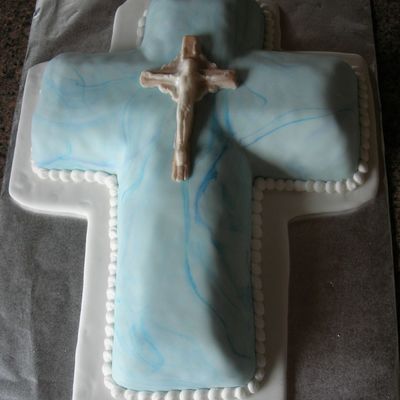 Cross Cake With Fondant Crucifix