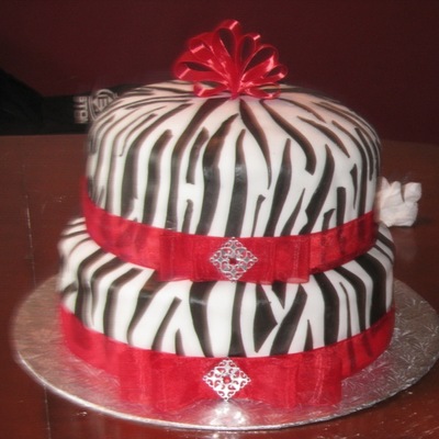 Black & Red Wedding Cake