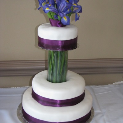 Purple Lily Shower Cake