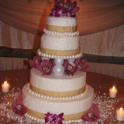 4 Tiered Wedding Cake