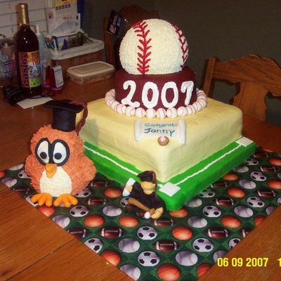 Baseball Graduation Cake