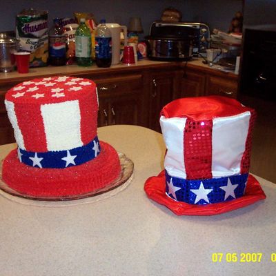 Patriotic Uncle Sam Hat Cake