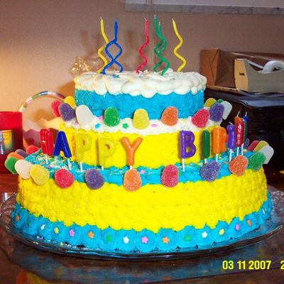 Candy Land Tiered Birthday Cake