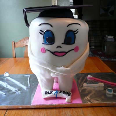Dental Graduation Tooth Cake