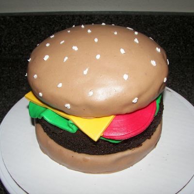 1St Cheeseburger Cake