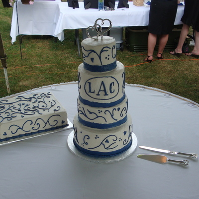 Scrollwork Wedding Cake