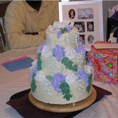 Wisteria, Lilly Of The Valley And Roses