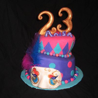 Mardi Gra Cake