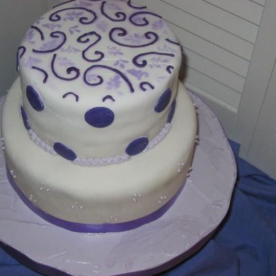 Playful Purple Birthday Cake