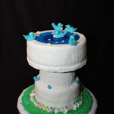 Bird Bath Cake