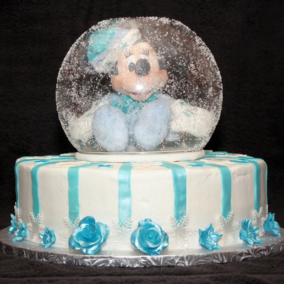 Winter Minnie Mouse In A Snow Globe
