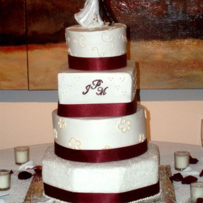 White Buttercream With Initials