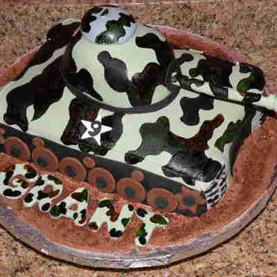 Military Tank Cake