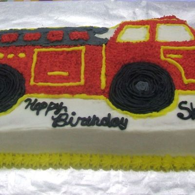 Fire Truck Cake