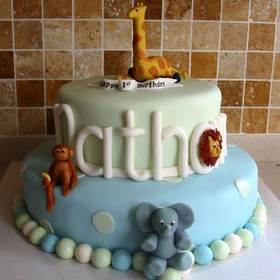 Jungle Animals Cake