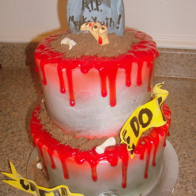 'mass Murder' Themed Birthday Cake