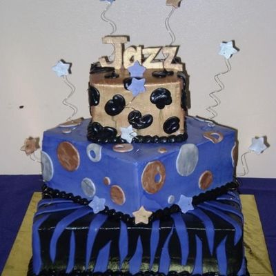 Square "jazz" Cake