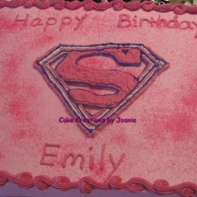 Supergirl Full Sheet Cake