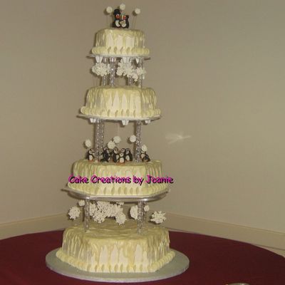 Penguin And Snowflakes Wedding