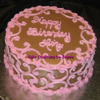 Brown And Pink Scrolls