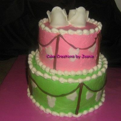 Pink And Green With Clothesline