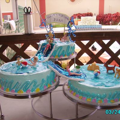 Pool Party Cakes