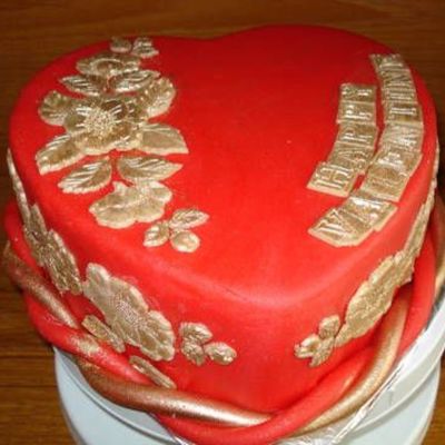 Pretty Red And Gold Vallentine