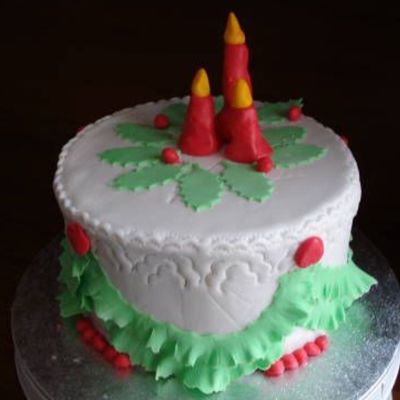 Christmas Candle Cake