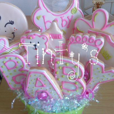 Baby Girl Shower Cookies