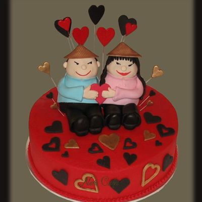 Asian Themed Anniversary Cake