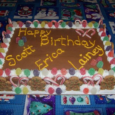 Gingerbread Men Birthday Cake